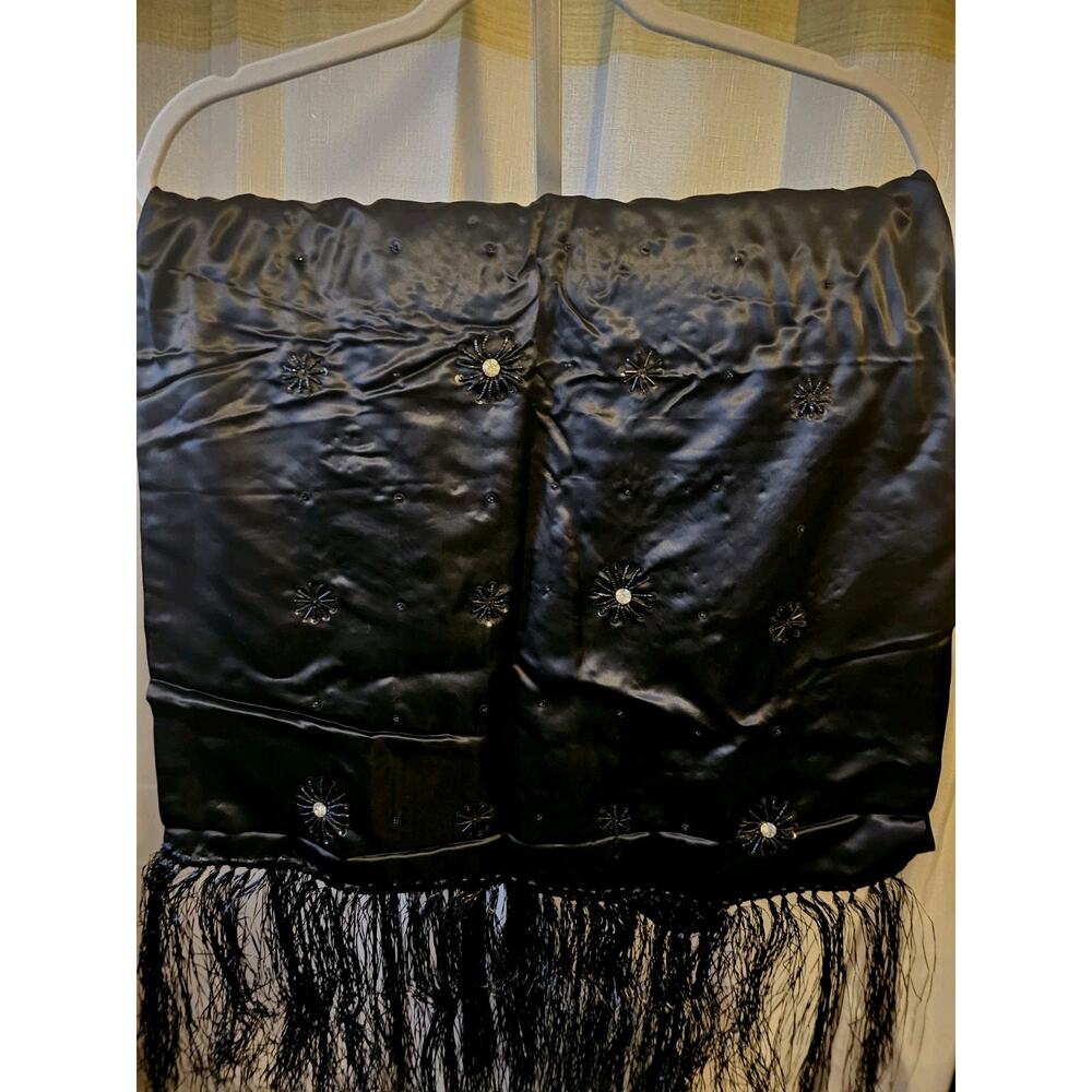 High End Luxury Well Made And Lined Dressy Embellished Shawl Wrap